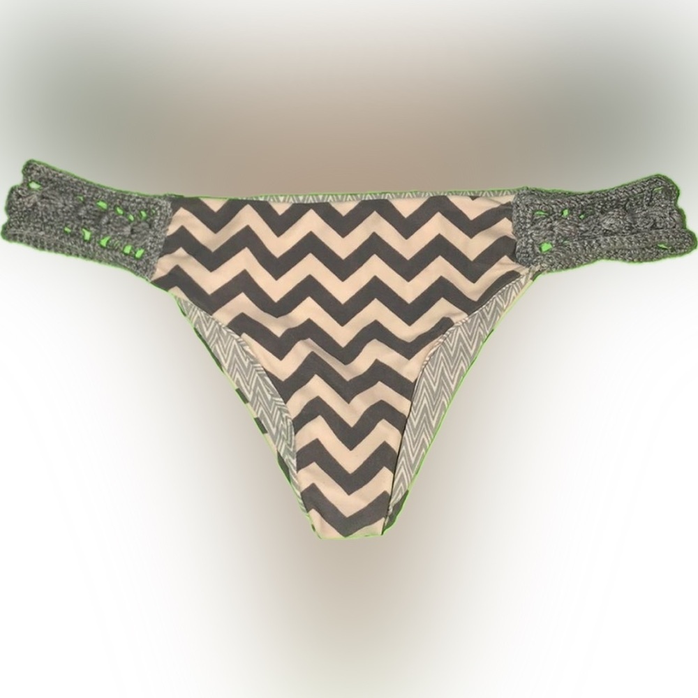 Acacia Seminyak Bikini Bottom with Crochet Accents